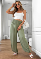 materiálové Kalhoty joggery Ocean Kiss bílé