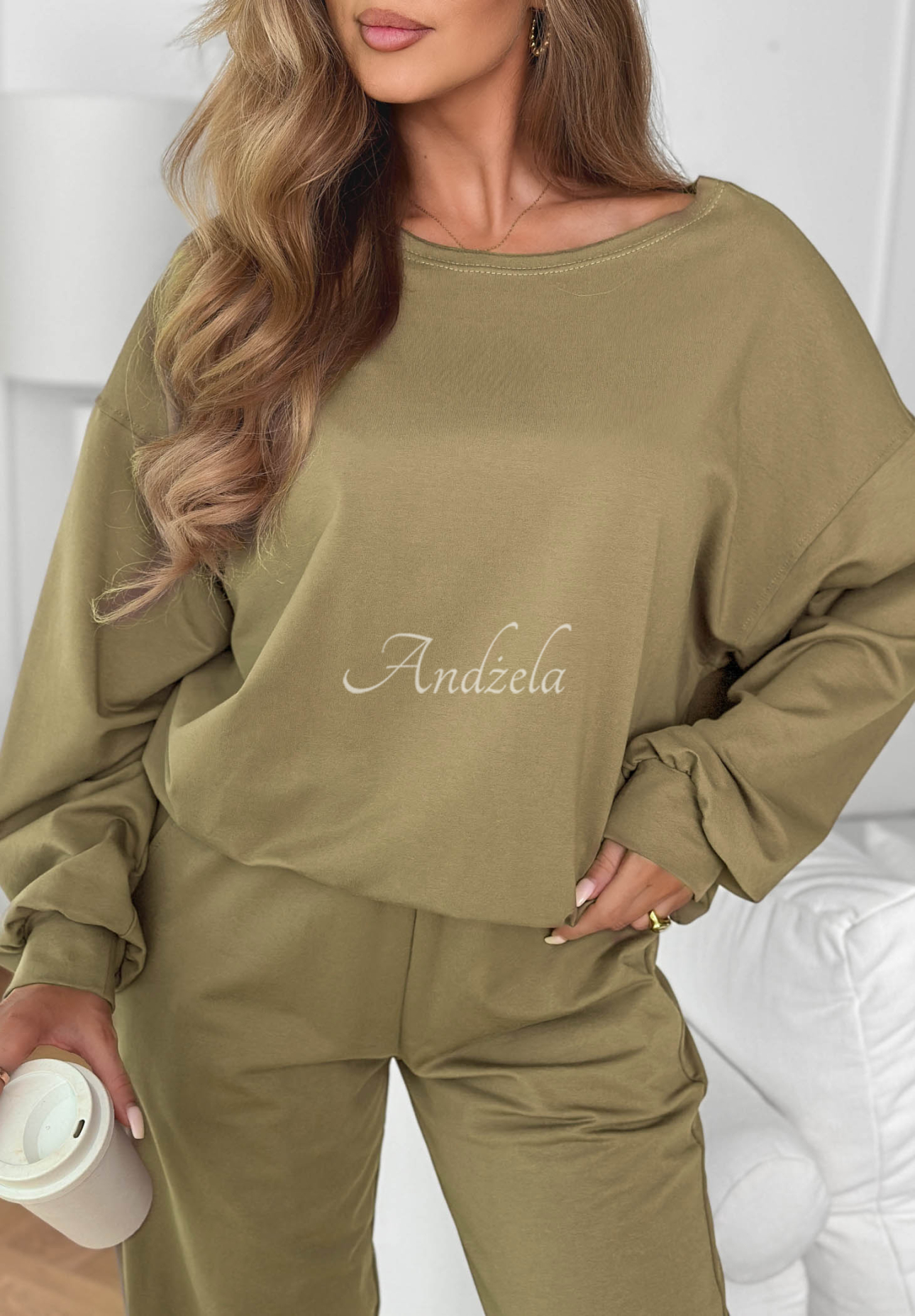 Bavlněná souprava mikina a kalhoty Summer Energy khaki