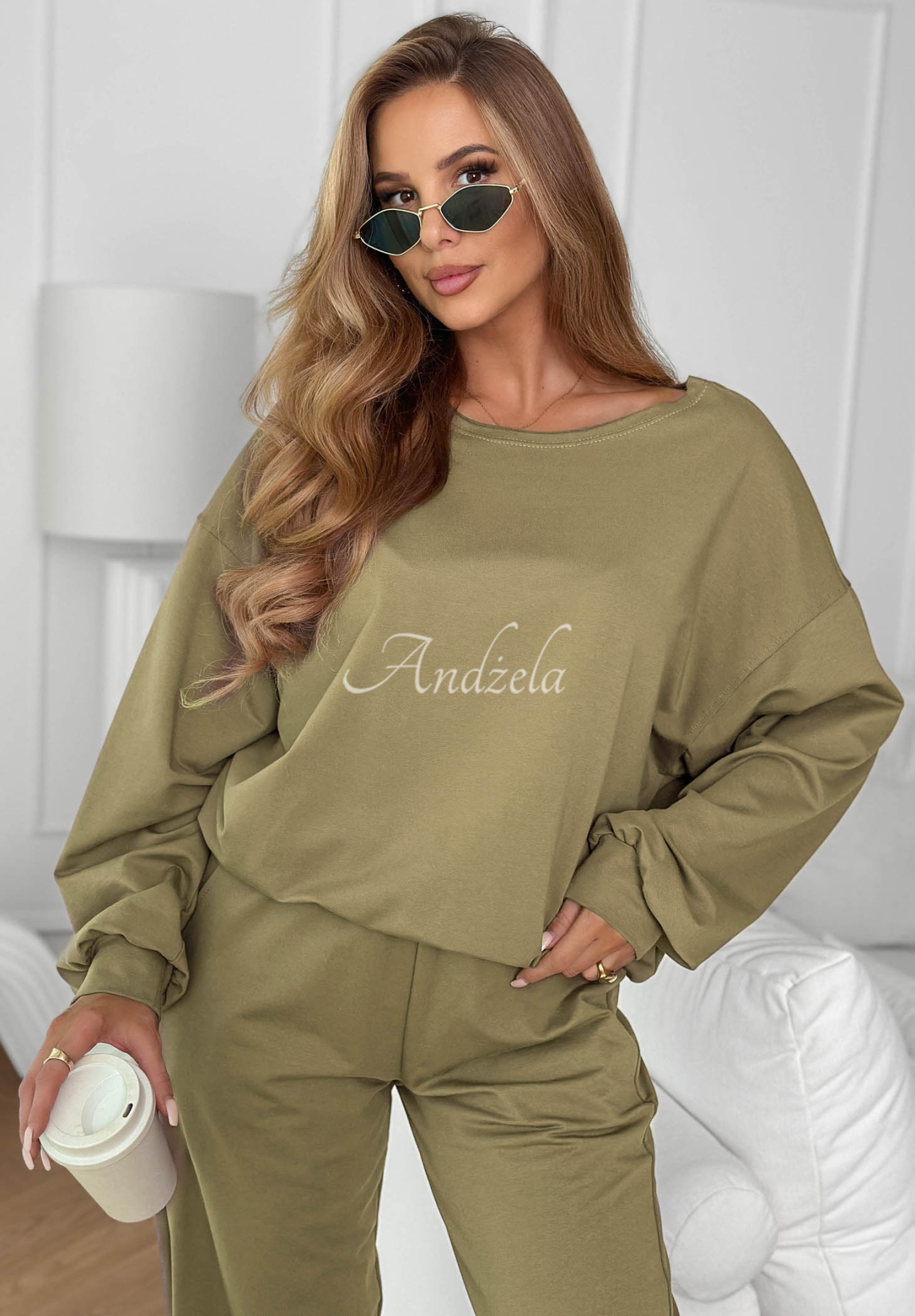 Bavlněná souprava mikina a kalhoty Summer Energy khaki
