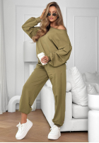 Tepláková souprava Easy Fit khaki