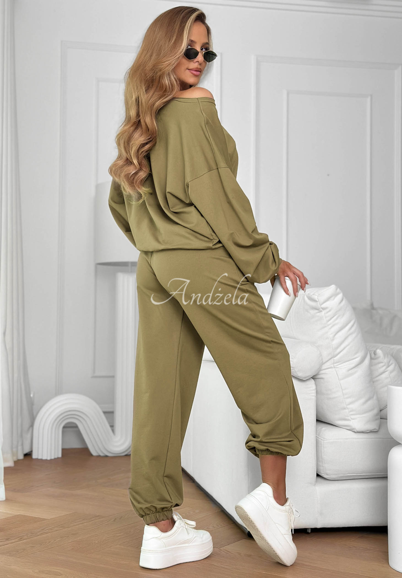 Bavlněná souprava mikina a kalhoty Summer Energy khaki