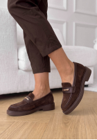 semišové mokasyny Hazel Step čokoládové