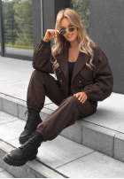 materiálové Kalhoty joggery True Basic černé