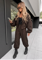 materiálové Kalhoty joggery True Basic černé