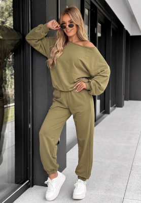 Bavlněn&aacute; souprava mikina a kalhoty Summer Energy khaki