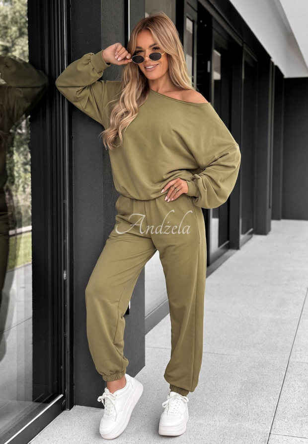 Bavlněn&aacute; souprava mikina a kalhoty Summer Energy khaki