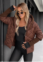 Bunda oversize s kapucí Sancha čokoládová