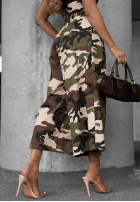 Kalhoty z zakładkami moro Wild Energy khaki