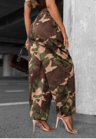 materiálové Kalhoty balloon moro Camo Charm khaki