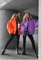 Krátká Prošívaná Bunda bomberka Fall Favorites oranžová