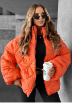 Krátká Prošívaná Bunda bomberka Fall Favorites oranžová
