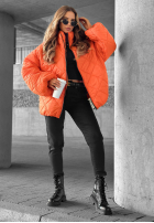 Krátká Prošívaná Bunda bomberka Fall Favorites oranžová