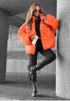 Krátká Prošívaná Bunda bomberka Fall Favorites oranžová