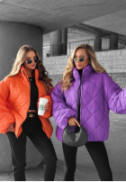Krátká Prošívaná Bunda bomberka Fall Favorites oranžová