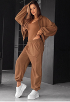 Souprava Mikina, Kalhoty i body 3in1 All For Love čokoládový