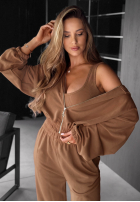 Souprava Mikina, Kalhoty i body 3in1 All For Love čokoládový