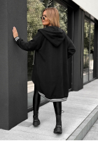 Długa Mikina oversize s kapucí Cozy Hour černá