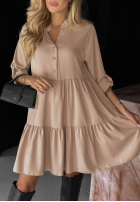 Šaty oversize z falbanka Modern Charm béžová