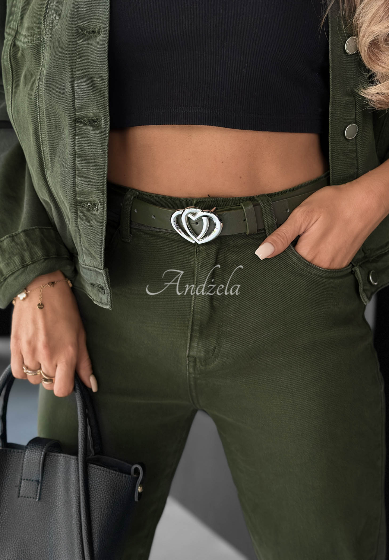 Džíny mom fit More Than Ever khaki