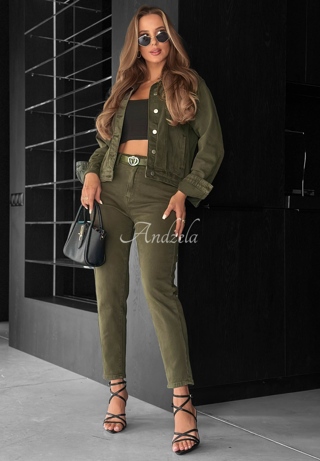 Džíny mom fit More Than Ever khaki