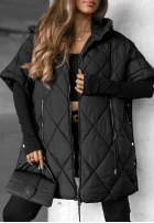 Prošívaná Vesta oversize Daily Comfort černá