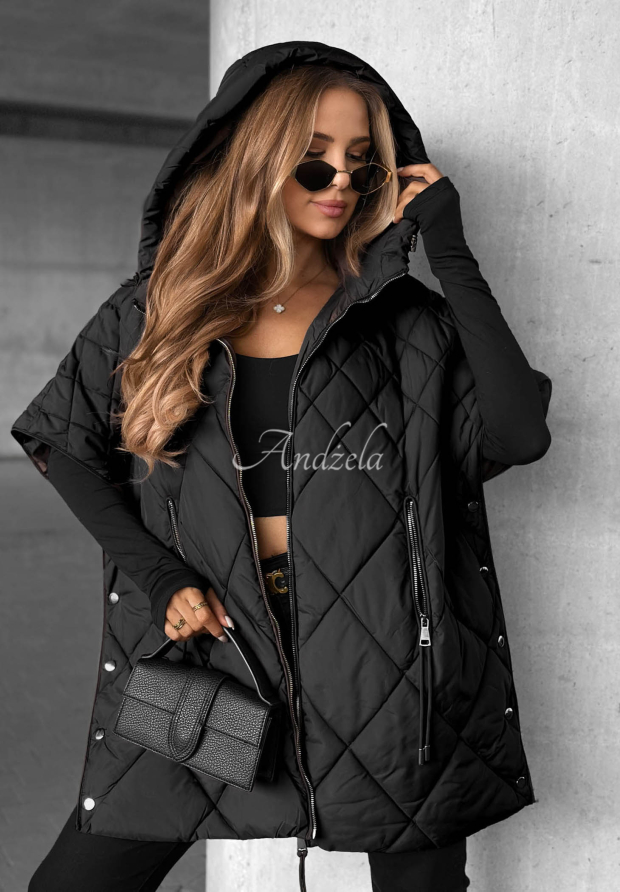 Pro&scaron;&iacute;van&aacute; oversize vesta Daily Comfort čern&aacute;