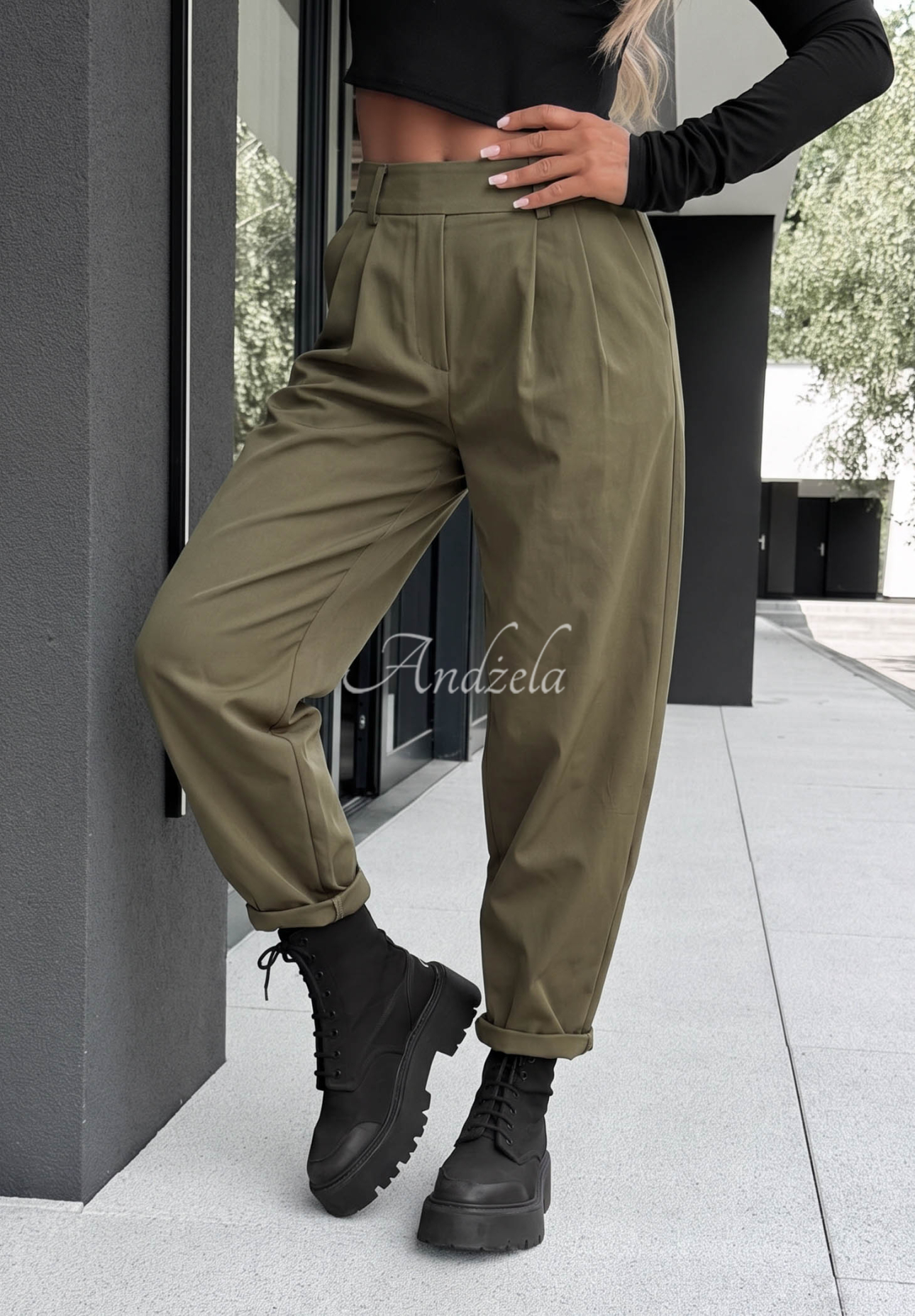 Látkové kalhoty balloon Italian Winds khaki