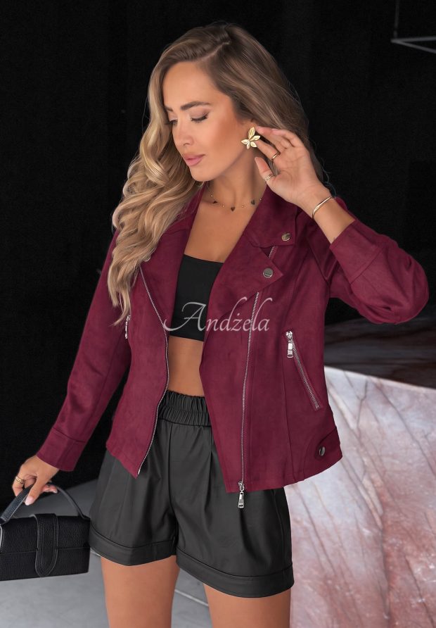 Bunda křiv&aacute;k z imitace semi&scaron;e Savage v&iacute;nov&aacute;