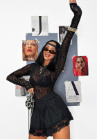 Siateczkowe body w panterkę La Milla Wild Couture černé
