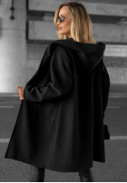 Dlouhý Kabát oversize s kapucí Autumn Coat čokoládový