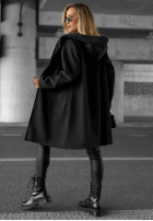 Dlouhý Kabát oversize s kapucí Autumn Coat čokoládový