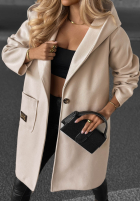Dlouhý Kabát oversize s kapucí Autumn Coat čokoládový