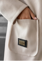 Dlouhý Kabát oversize s kapucí Autumn Coat čokoládový