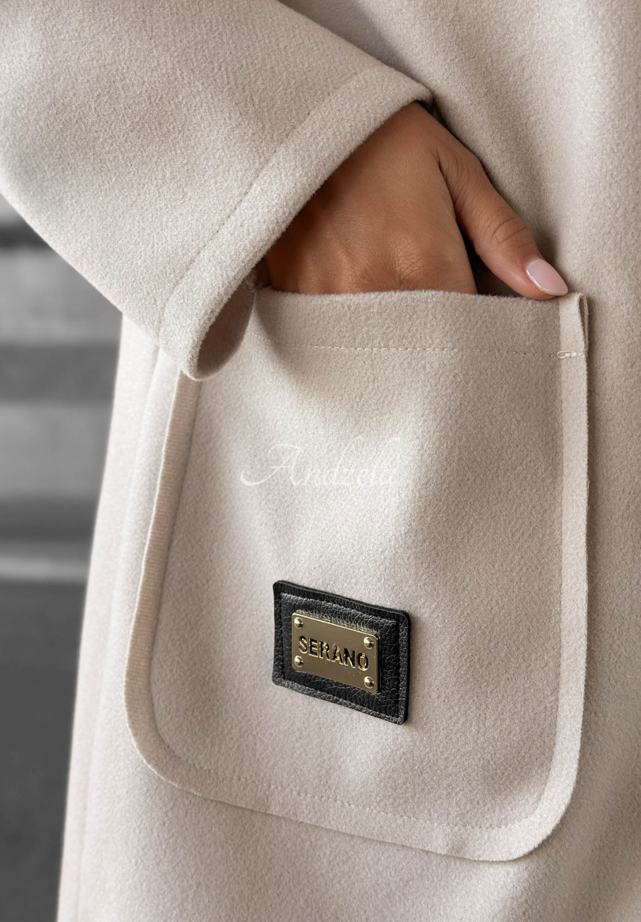 Dlouhý oversize kabát s kapucí Autumn Coat béžový