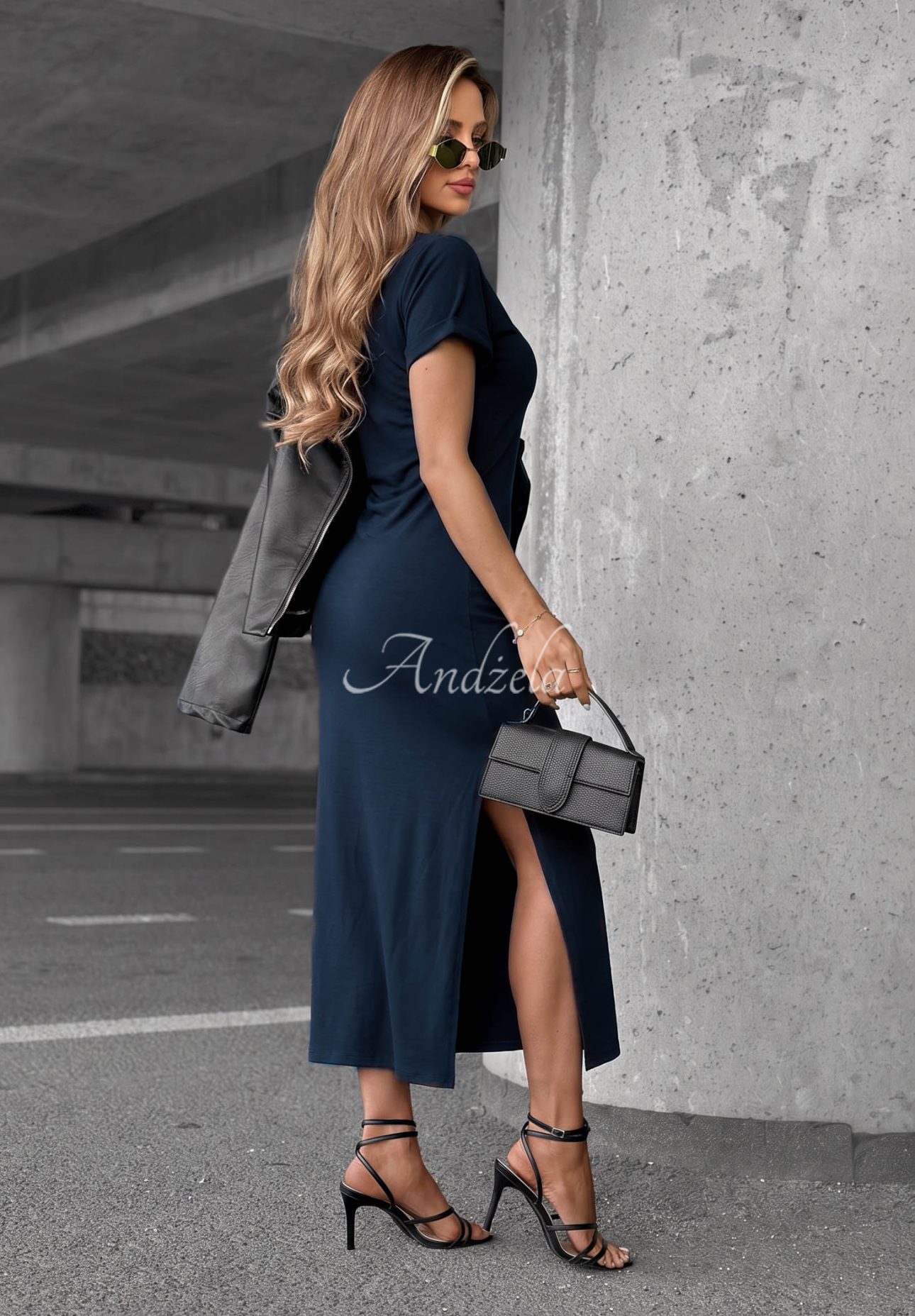 Bavlněné šaty s vázáním Lady Perfection granátová