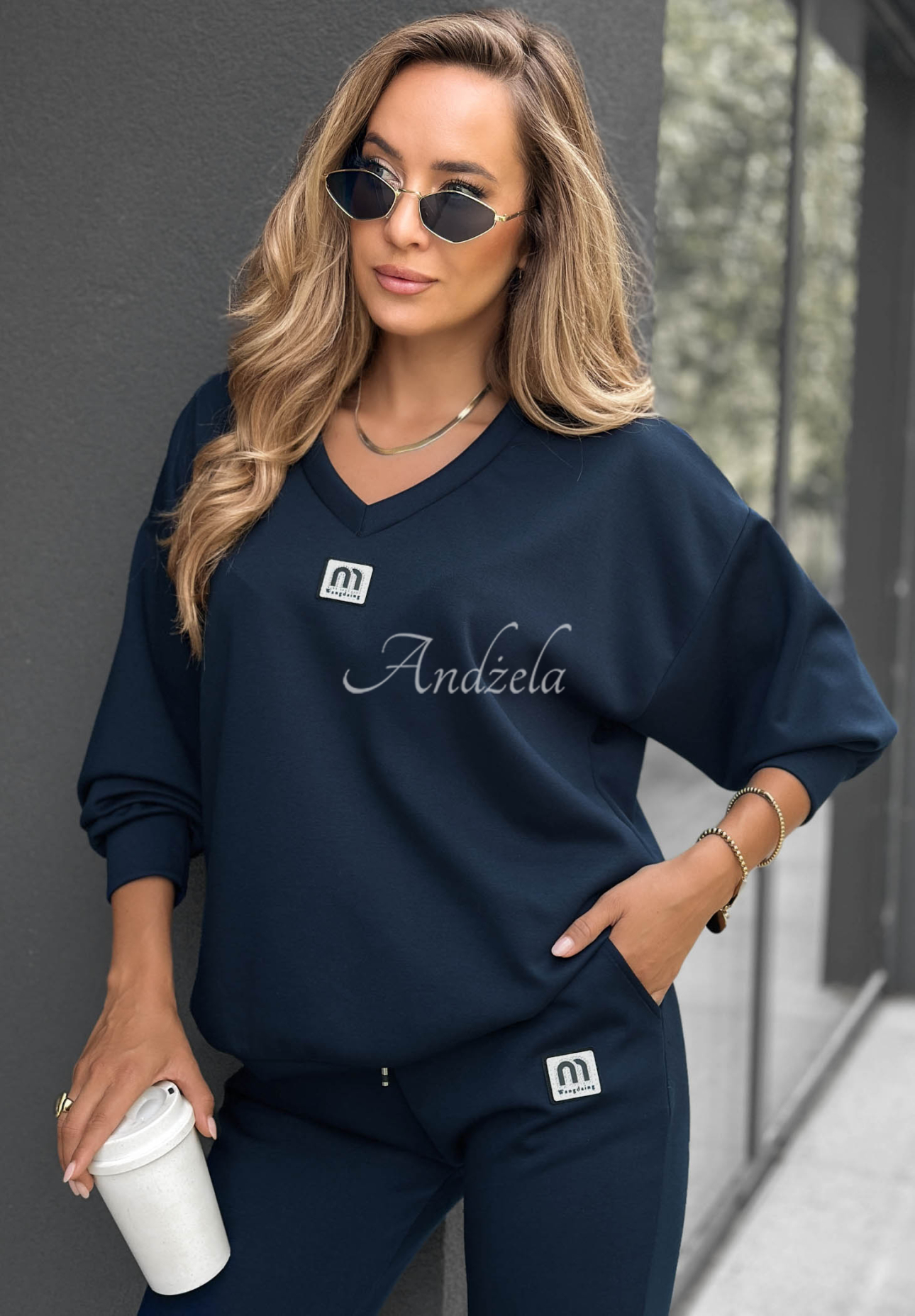 Viskózová tepláková souprava City Blend granátový