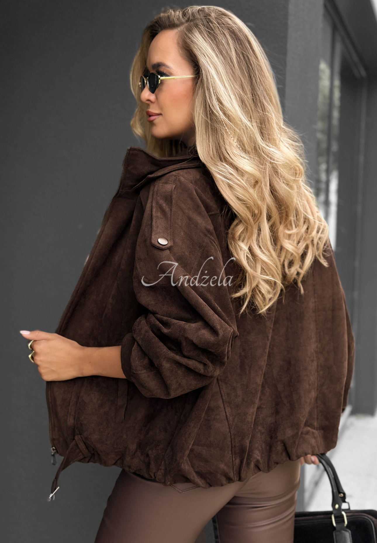 Semišová bunda Kiss The Sky čokoládová