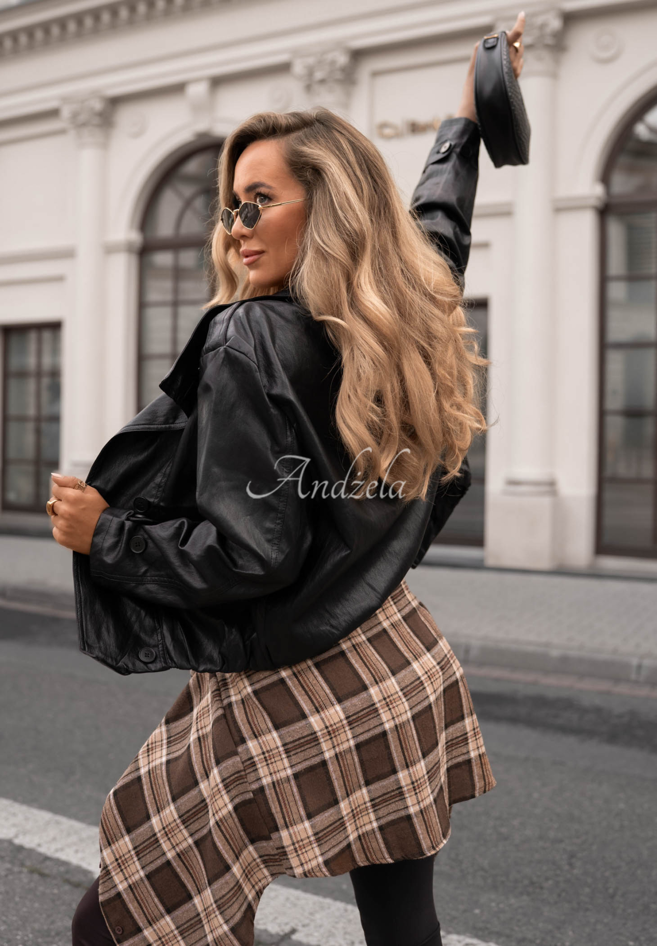 Kožená bomber bunda Midnight Walk černá