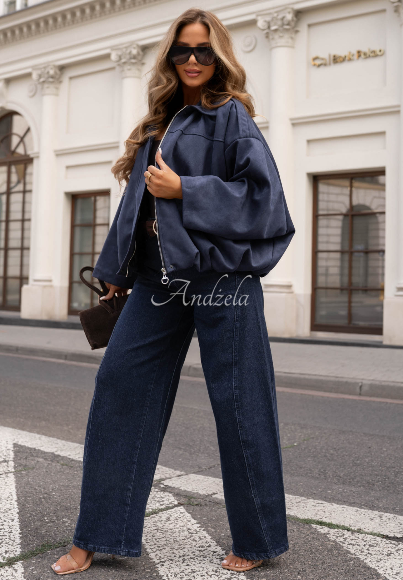Semišová oversize bomber bunda Early Season granátová
