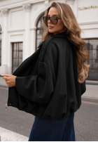 Zamszowa Bunda bomberka oversize Early Season blankytná