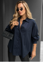 Elegancka bawełniana Košile oversize z kołnierzem Prestige Harbor granátová