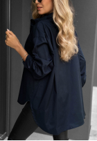 Elegancka bawełniana Košile oversize z kołnierzem Prestige Harbor granátová