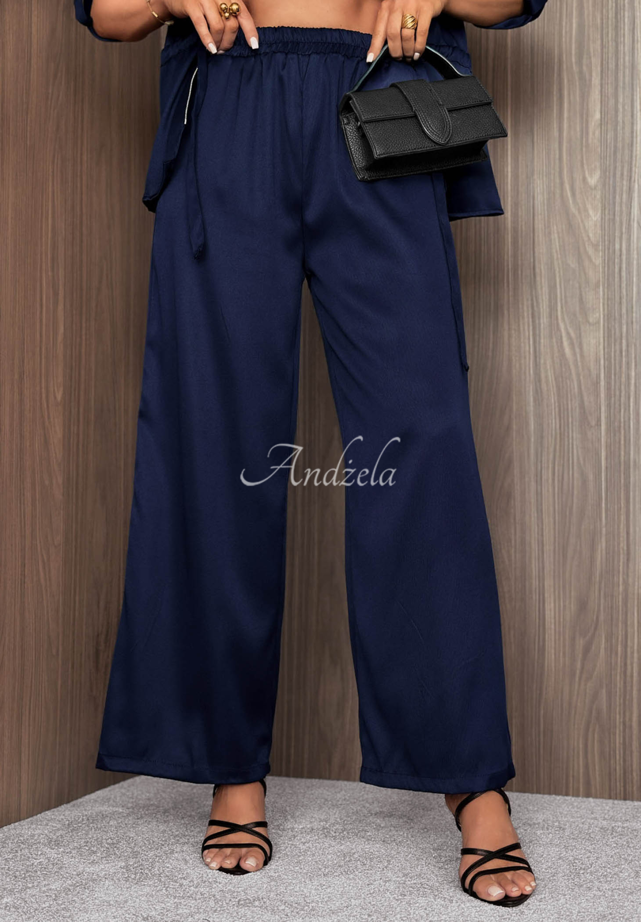 Souprava lehké bundy se zapínáním a kalhot wide leg Autumn Pearl granátový
