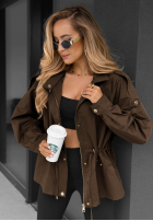 Lekka Bunda parka s kapucí Street Glow čokoládová