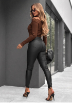 Halenka off shoulder z haftami Pure Grace čokoládová