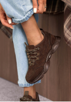 semišové sneakersy New Journey čokoládové