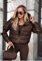 Prošívaná Bunda s kapucí Wait For Me červená