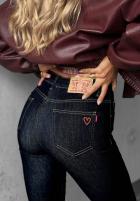Kalhoty džínové  skinny Denim Glow granátové