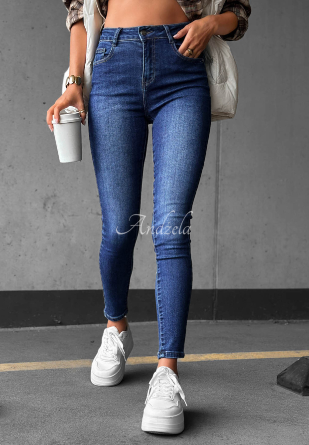 Dž&iacute;ny skinny Denim Vibes tmavě modr&eacute;