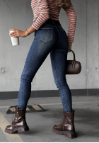 Kalhoty džínové  skinny z paskiem Worth Knowing modré